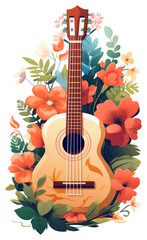 PNG Guitar flower plant performance.