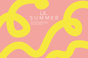 Hello summer abstract background, banner