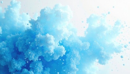 Obraz premium Powder blue gentle watercolor, serene, watercolor, peaceful