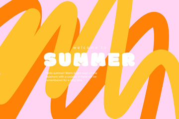 Summer abstract banner, background