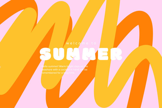 Summer abstract banner, background