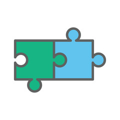 Obraz premium puzzle , icon, flat, design, vector, illustrations, education, style, trendy, collections