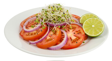 Isolated Tomato Onion Salad