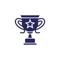 Black Winner Trophy Silhouette – Vector Design



