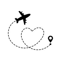 Airplane travel graphic 