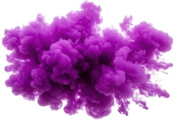 Obraz premium Vibrant purple smoke swirling dramatically against bright white background in abstract formation