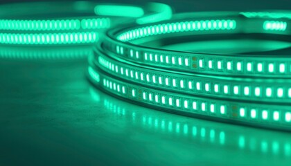 LED strip lights in rings