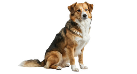 Isolated Dog Sitting