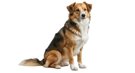 Isolated Dog Sitting