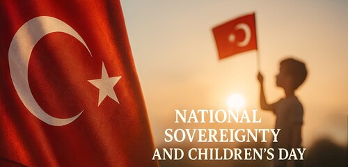 Turkey National Sovereignty and Children's Day Poster Design.