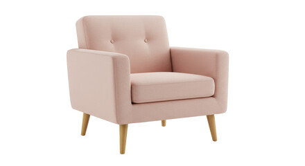 Isolated Pink Armchair