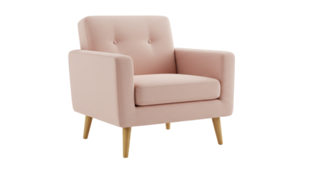 Isolated Pink Armchair