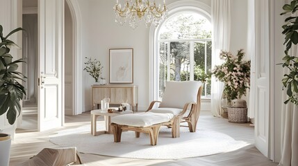 Elegant Family Lounge with Chic Furniture and Natural Light