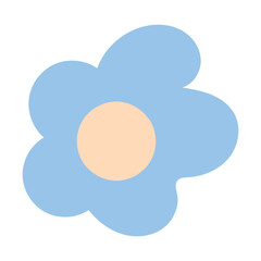 Summer hand drawn flower. Wildflower. Floral element. Garden plant element. Vector flat illustration