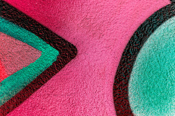 Beautiful bright colorful street art graffiti background. Abstract creative spray drawing fashion colors on the walls of the city. Urban Culture gradient texture, copyspace backdrop