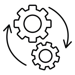 Flat Design Icon of Pre-processing Stage vector icon design