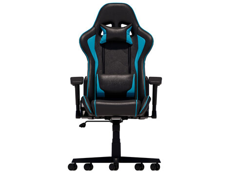 Gaming Chair E-sport. Black and Blue Gaming Chair. Front views