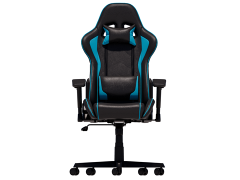 Gaming Chair E-sport. Black and Blue Gaming Chair. Front views