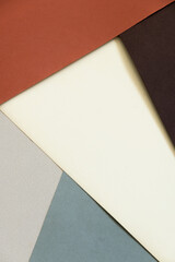 Fototapeta premium Geometric abstract background in minimal style and neutral colors, space for text. 