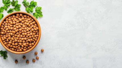 Fototapeta premium Healthy snack bowl with crispy bite-sized treats