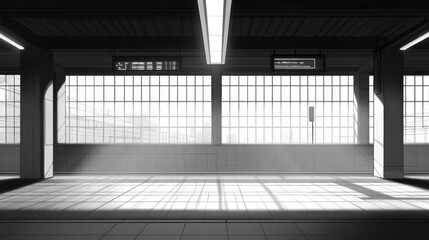 Simple Station View Designed for Travel and Transit-Themed Overlays