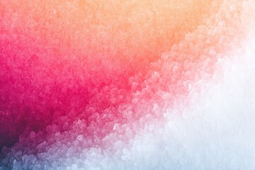 Fototapeta premium Crystalized gradient texture with glass-like pattern in orange red pink and light blue tones smooth surface depth effect. Digital art wallpaper