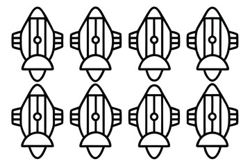 turbolifter line art detailed engineering diagram of heavy lifting machine