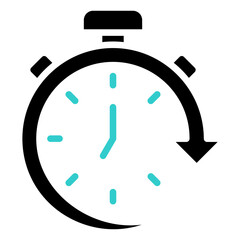 Full Time, Hybrid Work Glyph Dual Tone Design Vector Concept