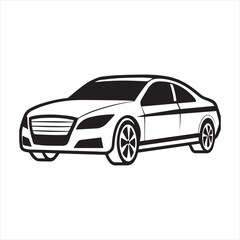 Naklejka premium car silhouette illustration Design on a white background