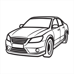 car silhouette illustration Design on a white background