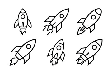 Rocket icon set. Startup icon vector.