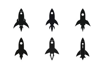 set of space rocket