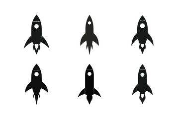 set of space rocket