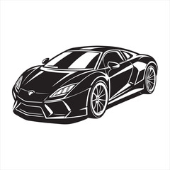 Fototapeta premium car silhouette illustration Design on a white background