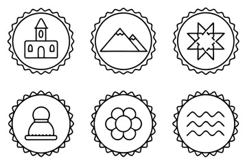 Different kinds of stamp set