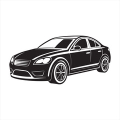 Obraz premium car silhouette illustration Design on a white background