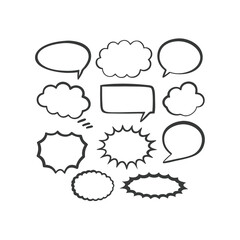 speech bubbles set