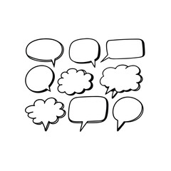 speech bubbles set