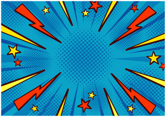 アメコミ背景青