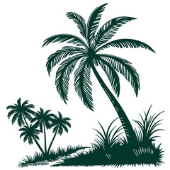 Fototapeta premium palm tree silhouette