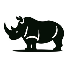 Minimalist Rhino Silhouette – Bold Wildlife Design