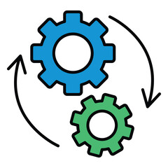 Data Pre-processing Pipeline vector Icon Design