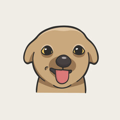 Sticking Tongue Dog Meme Sticker T-shirt Vector Cute Illustration