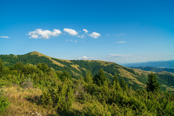 beautiful mountain landscape on a sunny summer day
