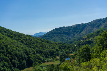 Fototapeta premium beautiful mountain landscape on a sunny summer day