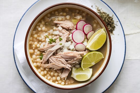 a bowl of pozole blanco