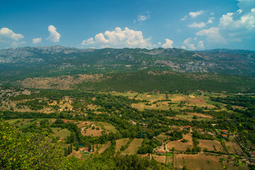 beautiful mountain landscape on a sunny summer day