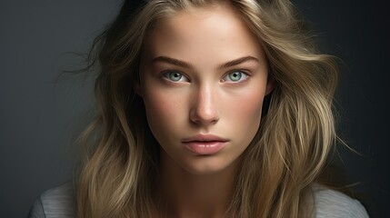 Naklejka premium up gray background portrait