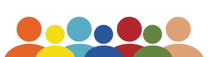 Diverse Colorful Human Figures Representing Community Unity