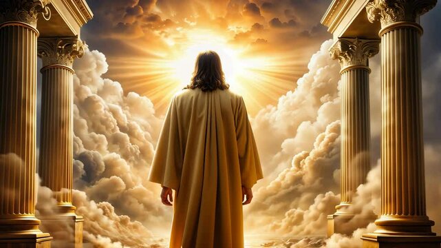 Jesus Christ as Intercessor next to Father in Sanctuary 4K